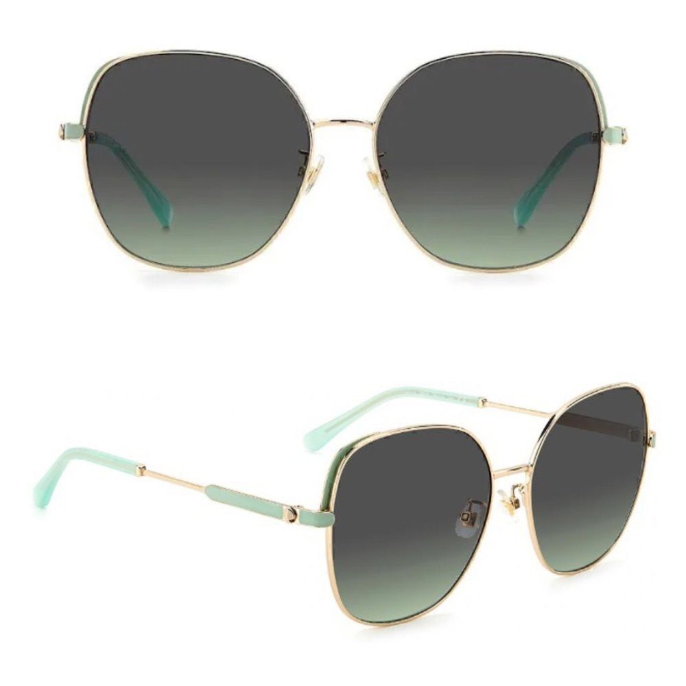 Kate Spade NWT 59mm yarafs round sunglasses in Tiffany/Gold